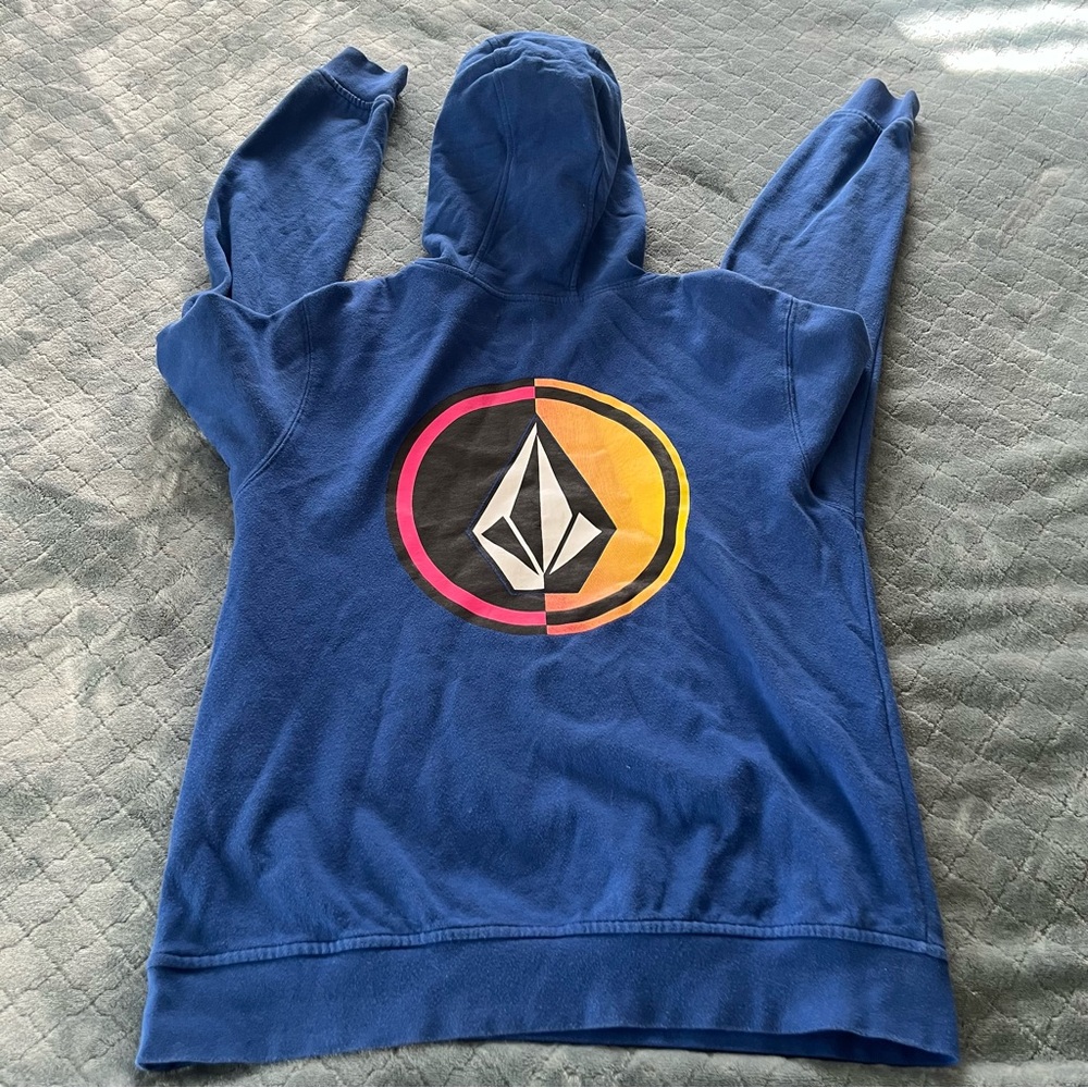 Boys Blue Volcom Hoodie‎ with Logo